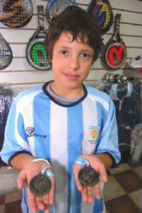 Agustín Tapia com 12 anos